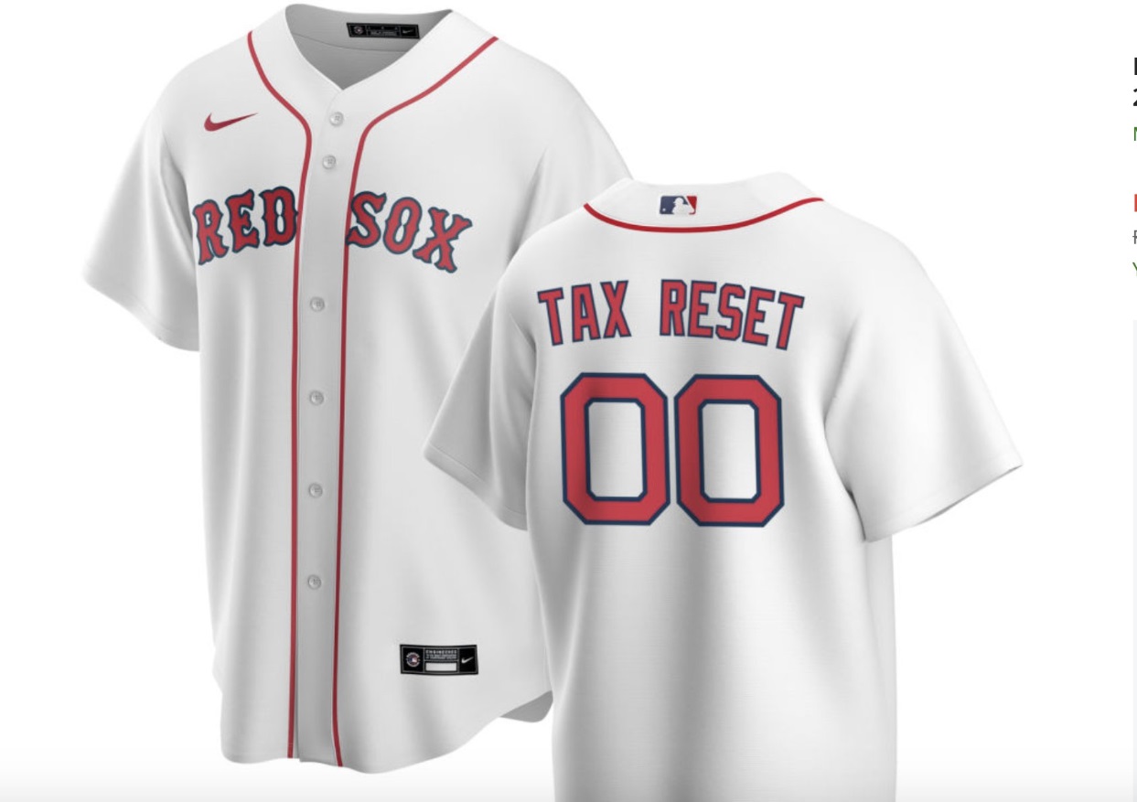 PHOTO Boston Redsox Tax Reset Uniform