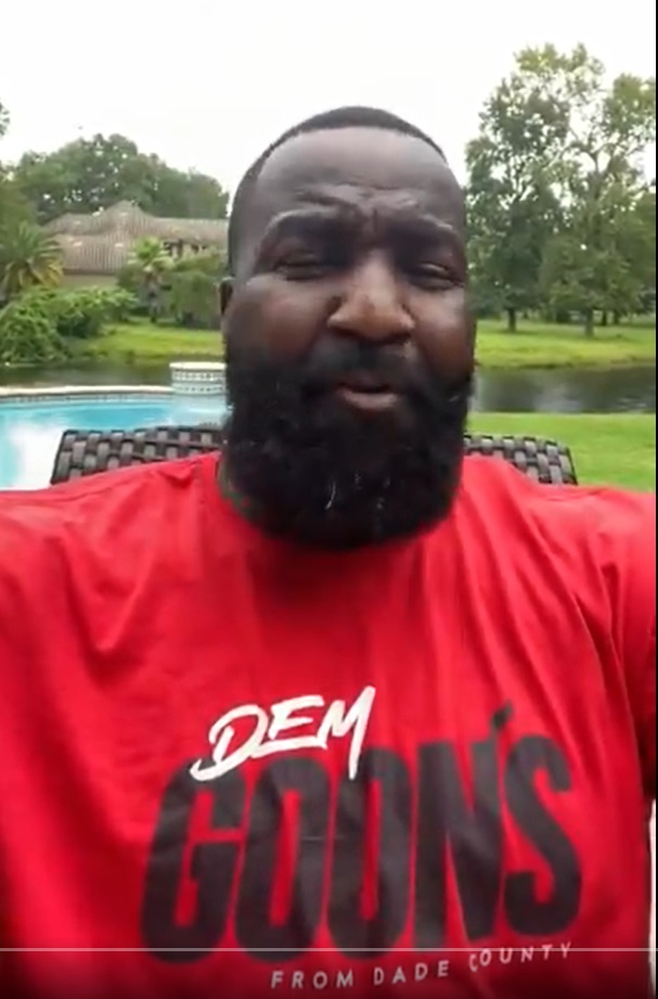 PHOTO Kendrick Perkins Wearing A Dem Goons From Dade County T-Shirt