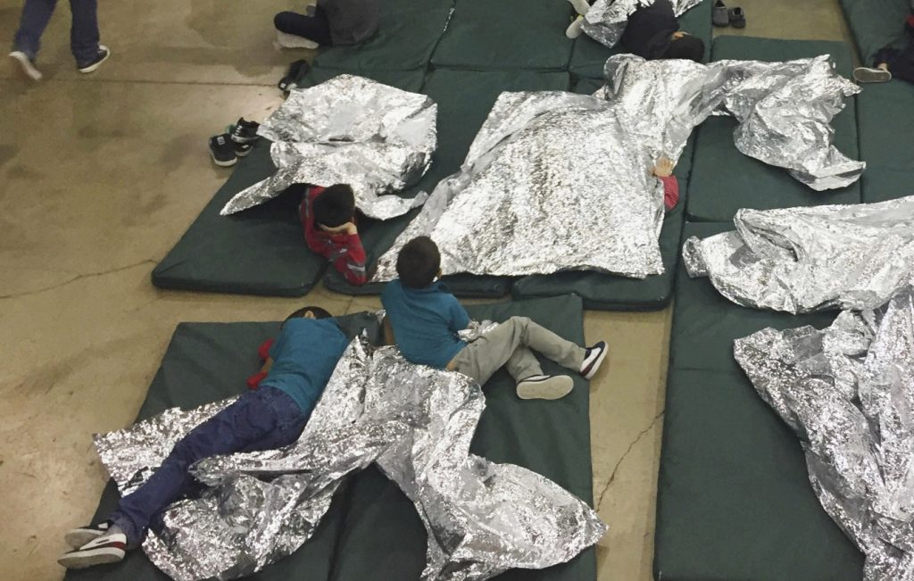 PHOTO Kids In Immigration Camps At US Border Using Tin Foil As Blankets