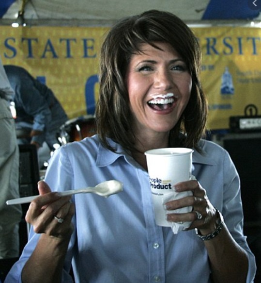 PHOTO Kristi Noem With Whip Cream On Her Face