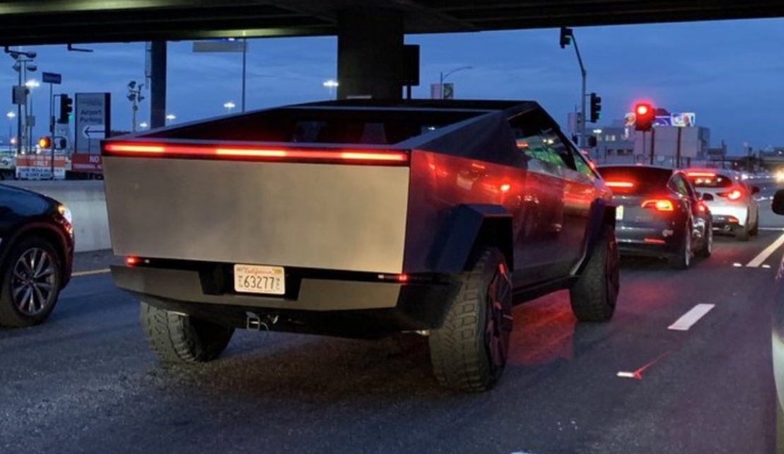 PHOTO Tesla Cybertruck Spotted In Traffic Near LAX