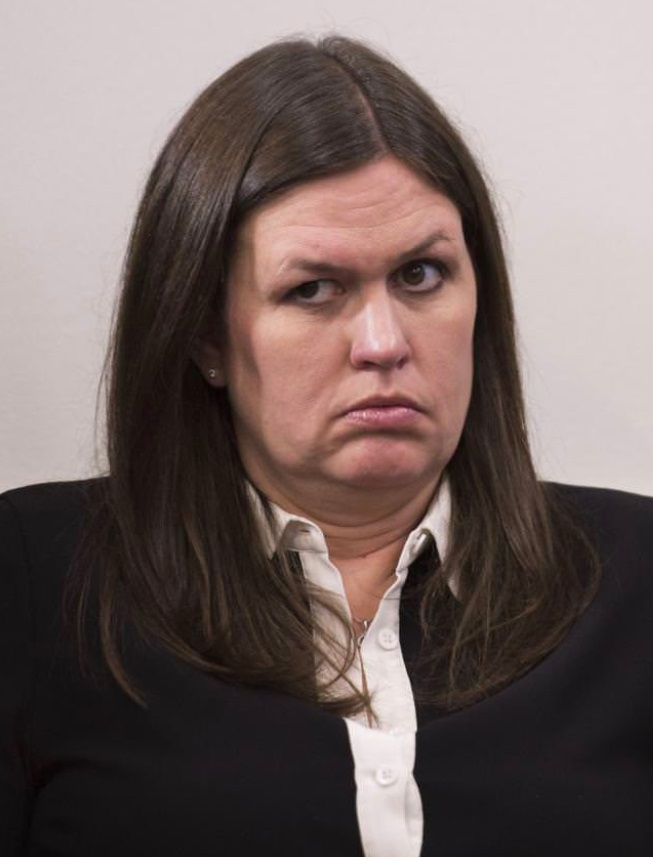 PHOTO The Face Sarah Sanders Made At Donald Trump When He Asked Her To Take One For The Team