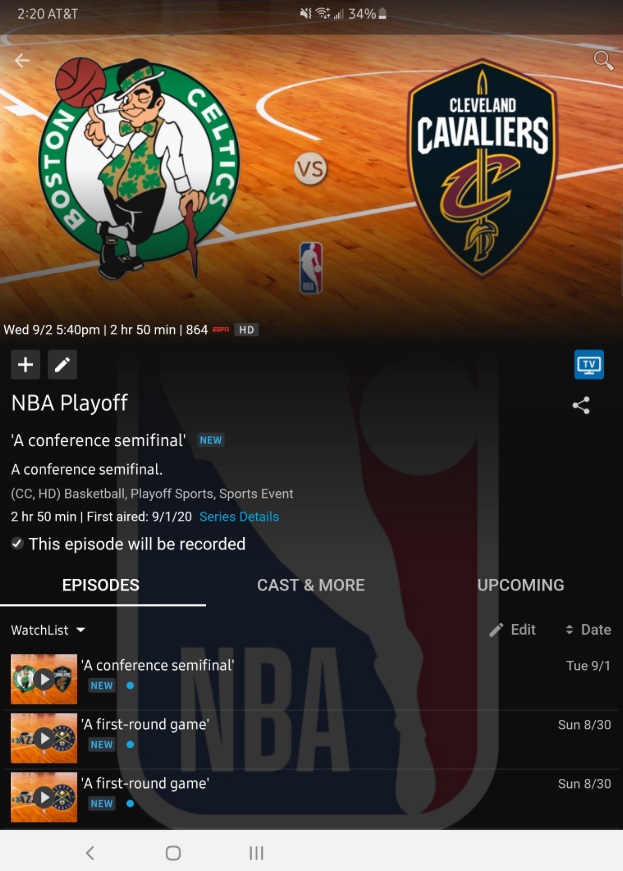 PHOTO TiVO Said The Cavaliers And Celtics Were Playing Instead Of Raptors And Celtics