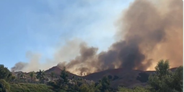 PHOTO 10 Homes on Fire In Orange County From Blue Ridge Fire