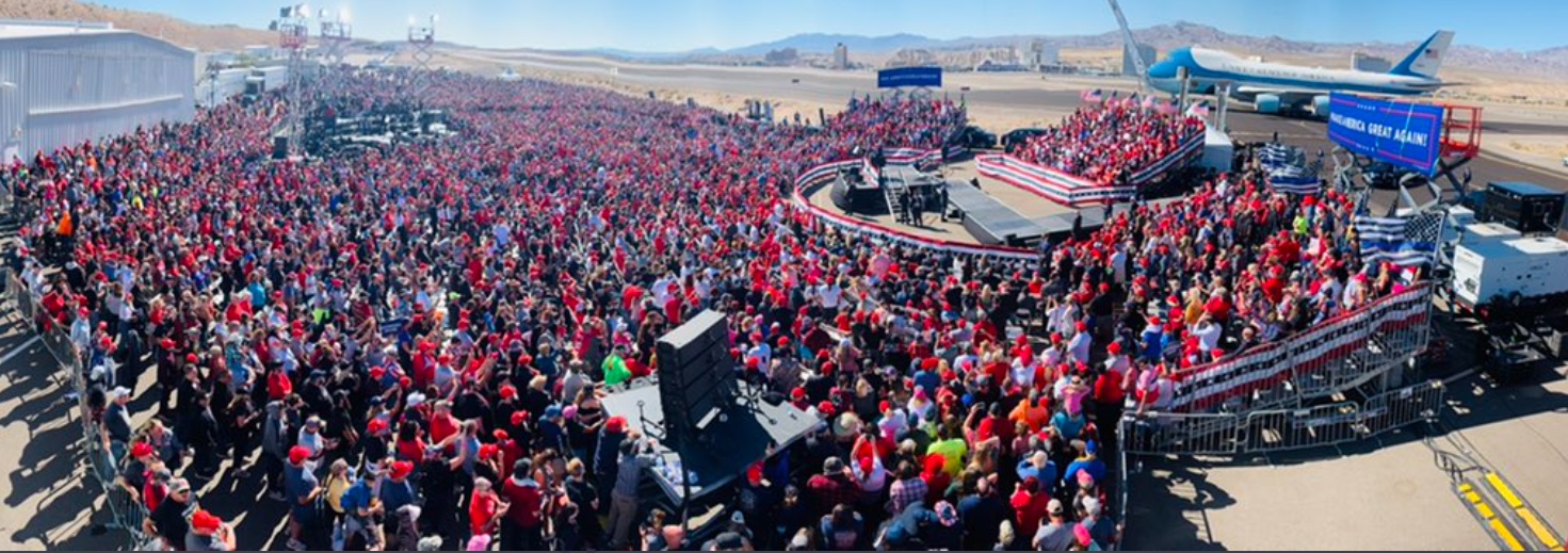 PHOTO 10K People Not Wearing Masks At Trump Rally In Bullhead City Arizona