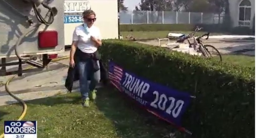 PHOTO Couple Who Lost Home To Blue Ridge Fire Had Trump Sign In Their Yard
