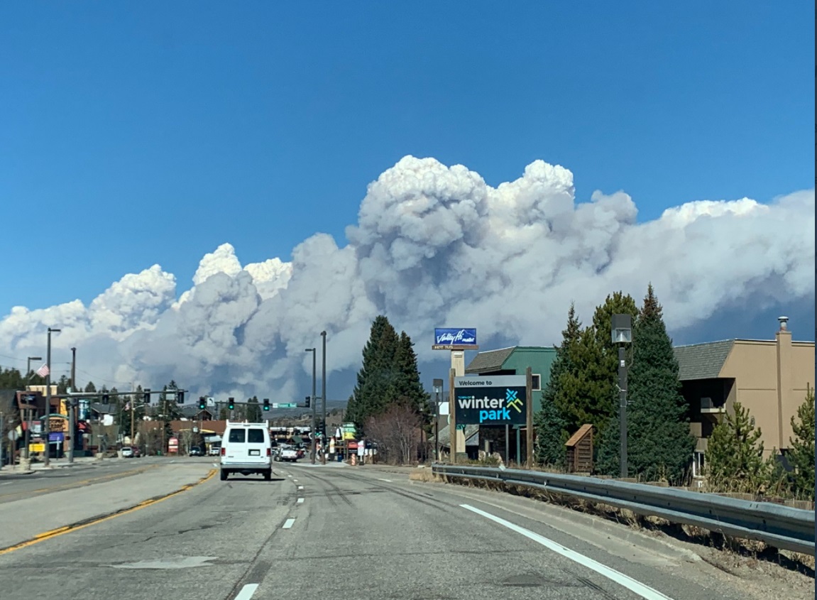 PHOTO East Troublesome Fire Can Been Seen From Winter Park