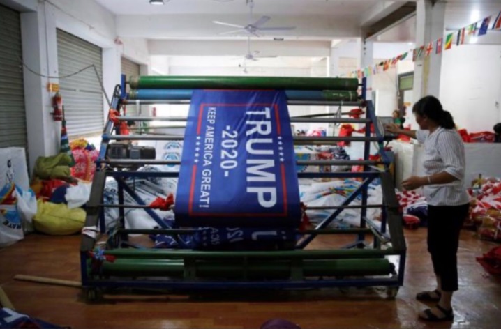 PHOTO Factory In China Where Trump Flags Are Made