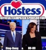 PHOTO Hostess Official Campaign Sponsor For Ding Dong And Ho Ho Joe Biden Kamala Harris Meme 160x174 