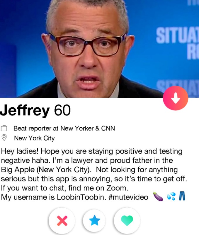 PHOTO Jeffrey Toobin's Tinder Profile