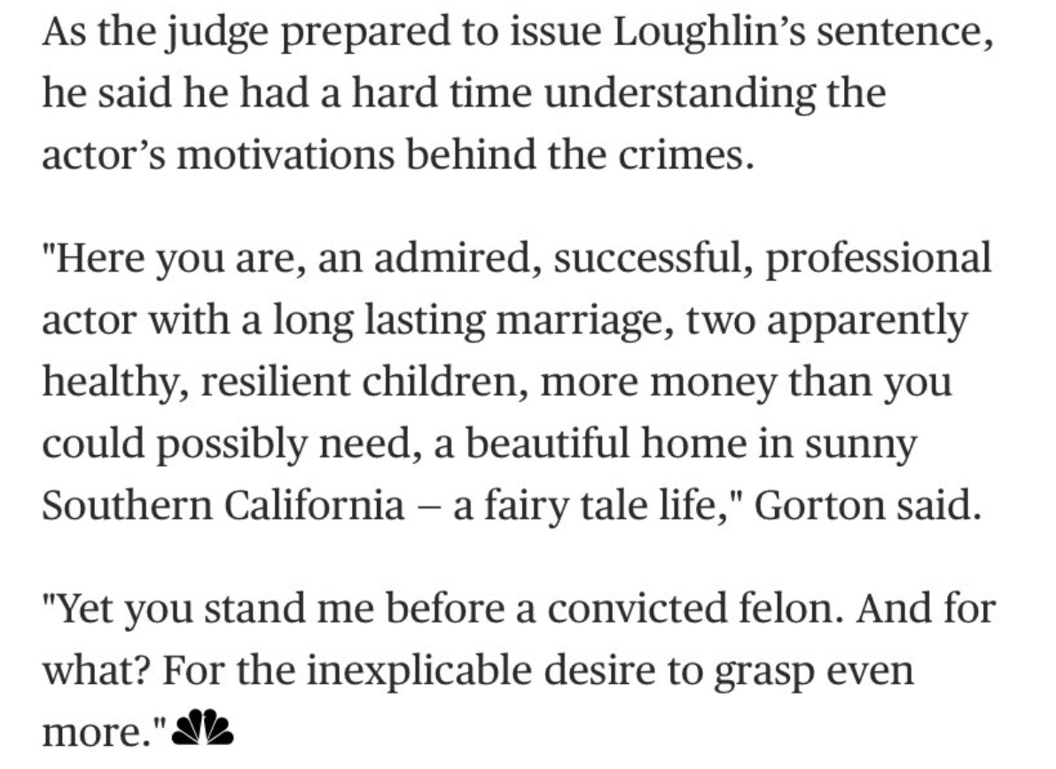 PHOTO Judge Who Prepared Lori Loughlin's Sentence Says He Couldn't Understand Her Motivation Behind The Crimes Because She Has A Fairy Tale Life