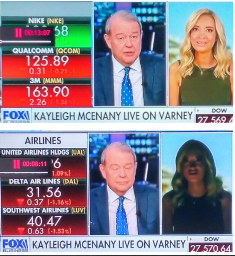 PHOTO Kayleigh McEnany Fox Business Interview In The Dark After Lights Go Out In Studio