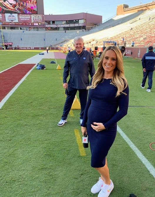 PHOTO Molly McGrath Very Pregnant At UNC FSU Game