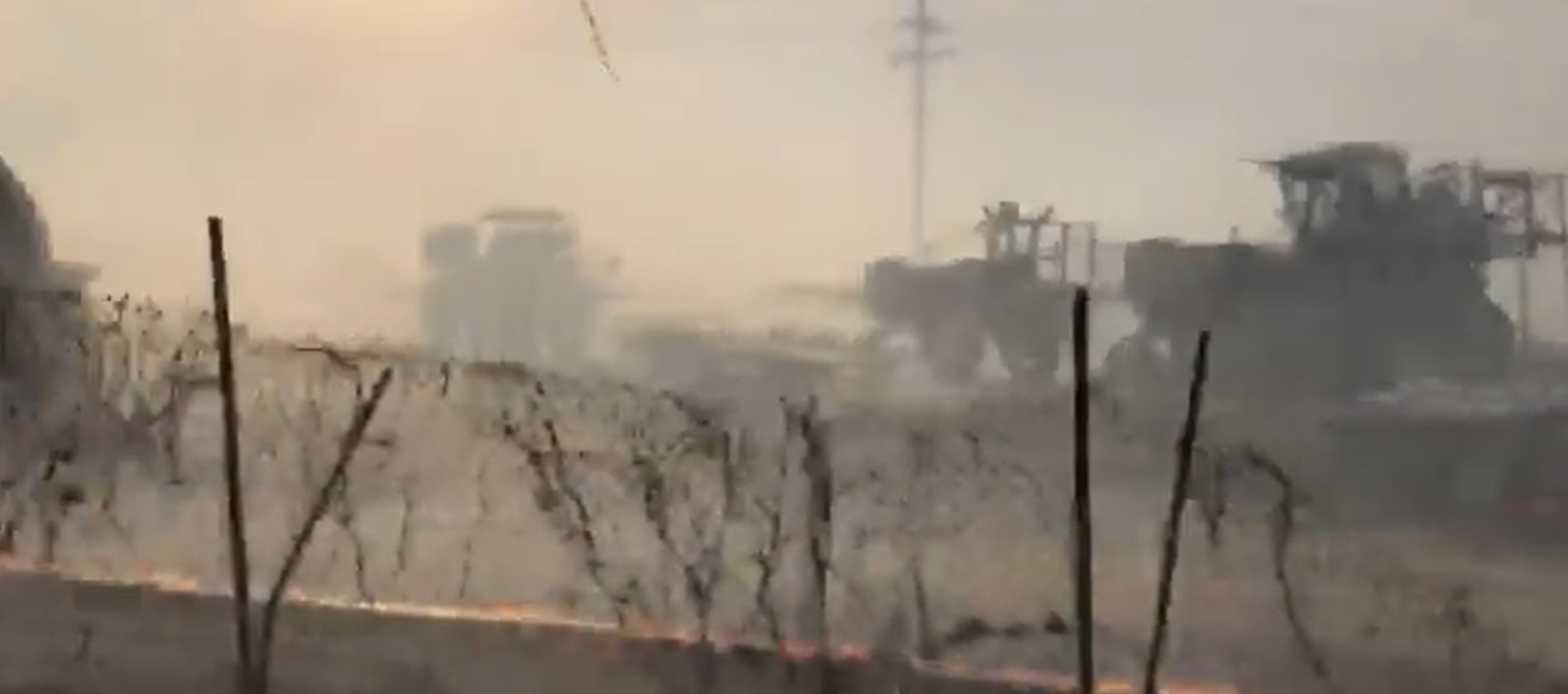 PHOTO Of Burned Out Trucks And Tractors Destroyed By Fire In Irvine