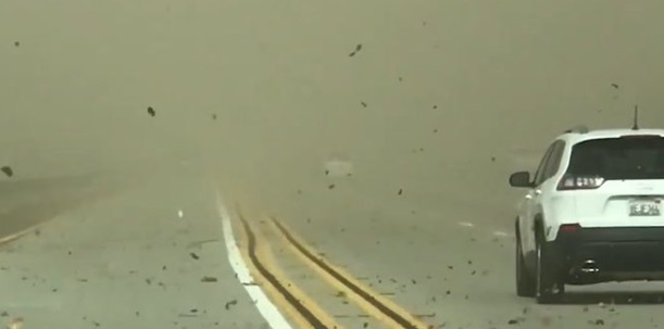 PHOTO Smoke And Ash Making Roads In Chino Hills Have Zero Visibility