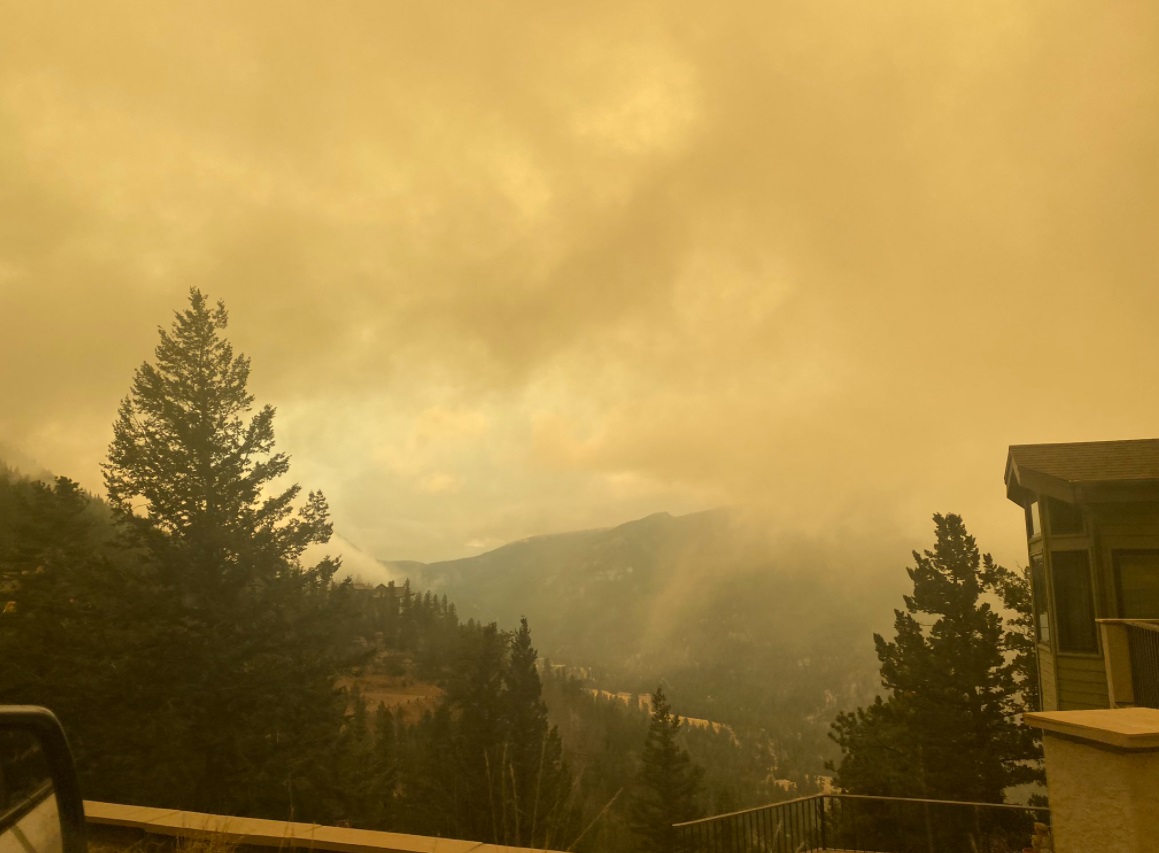 PHOTO Smoke Rising Over Houses In Estes Park