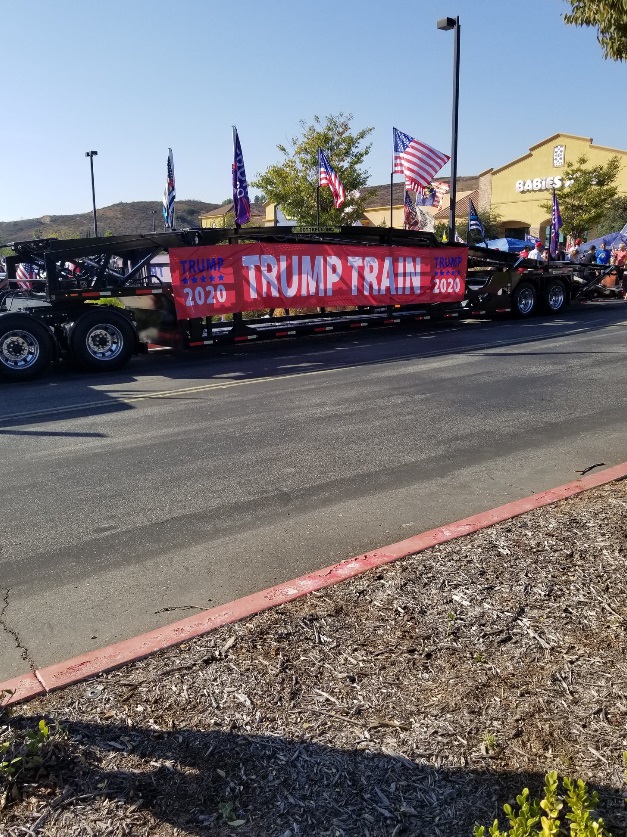 PHOTO Trump Train Driving Around Simi Valley California