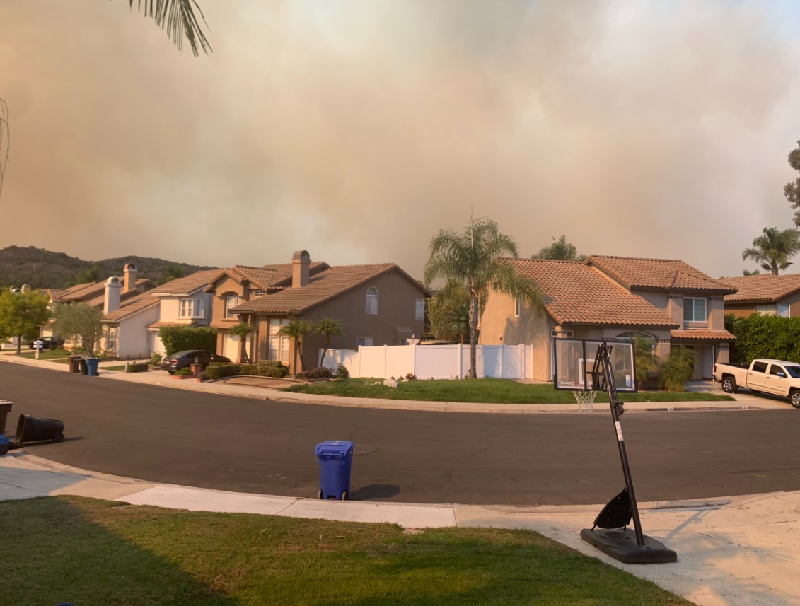 PHOTO What Silverado Fire Looked Like From Aliso Viejo Doorbell Camera At 2 PM Monday