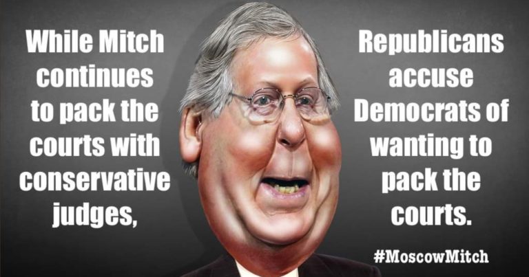 Photo While Mitch Continues To Pack The Courts With Conservative Judges Republicans Accuse 