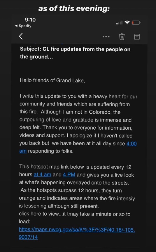 Update On East Troublesome Fire From Folks On The Ground Near Grand Lakes