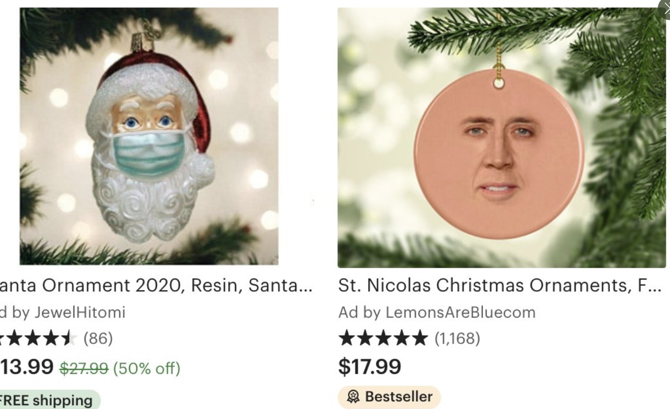 PHOTO Amazon Is Selling Creepy St Nicolas Christmas Ornament