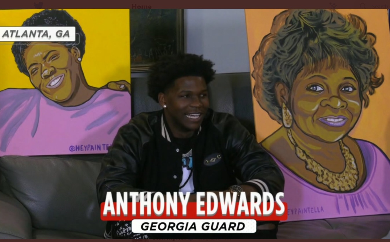 PHOTO Anthony Edwards Smiling With No Worries As He Awaits His Name To Be Called In The Draft