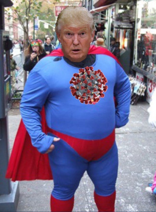PHOTO Donald Trump In A Coronavirus Superman Suit