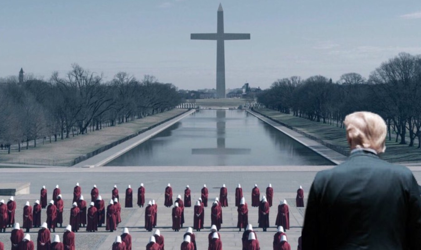 PHOTO Donald Trump Staring At Washington Monument Turned Into Cross