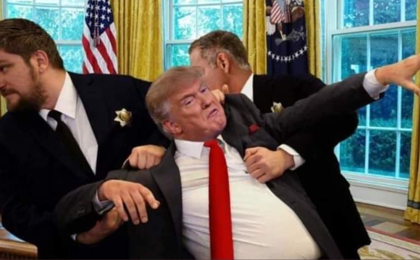 PHOTO Secret Service Dragging Donald Trump Out Of White House