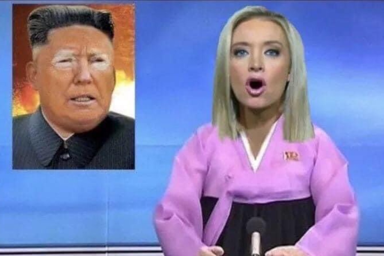 PHOTO Shorty Kayleigh McShorty On The Microphone Reporting On Kim Jong Trump