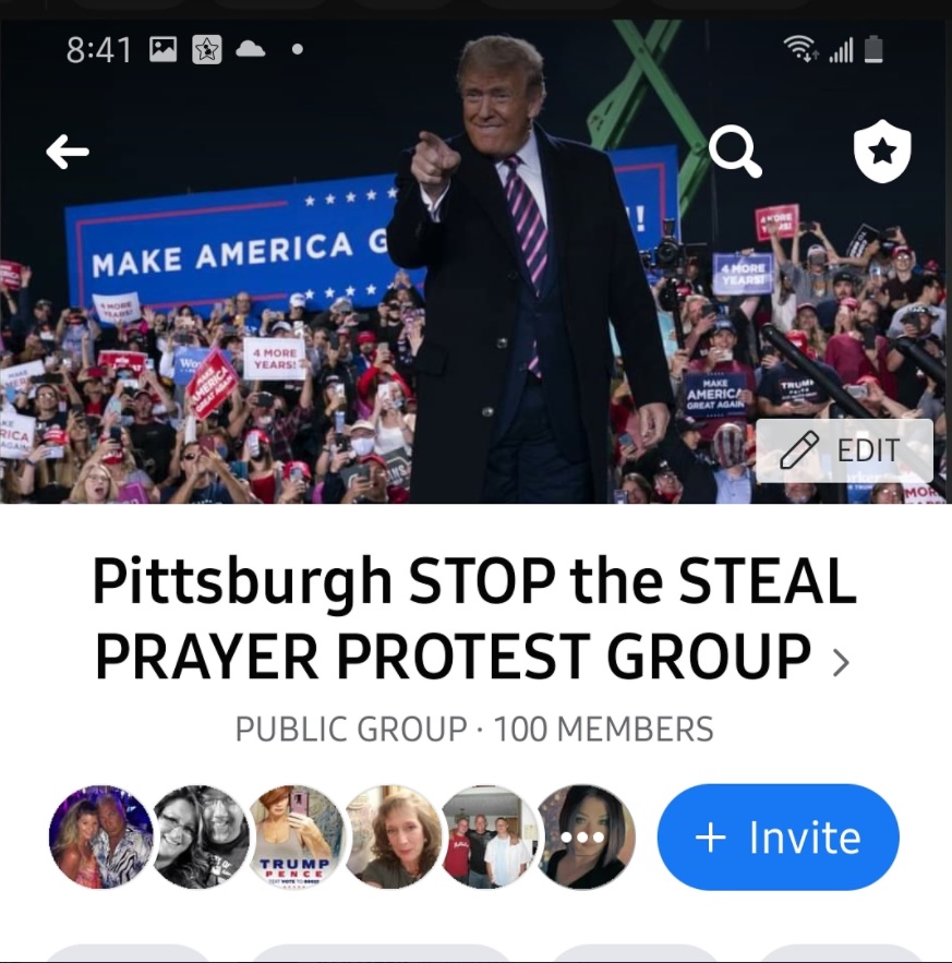 PHOTO Someone Started A Donald Trump Pittsburgh Stop The Steal Prayer Protest Group