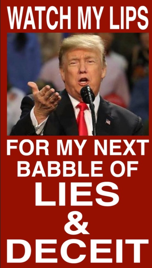 PHOTO Watch My Lips For My Next Babble Of Lies And Deceit Donald Trump Meme