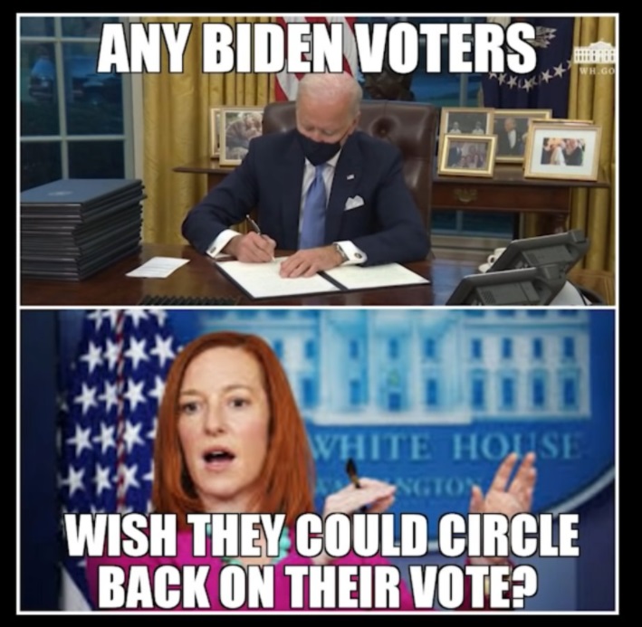 PHOTO Any Biden Voters Wish They Could Circle Back On Their Vote Jen Psaki Meme