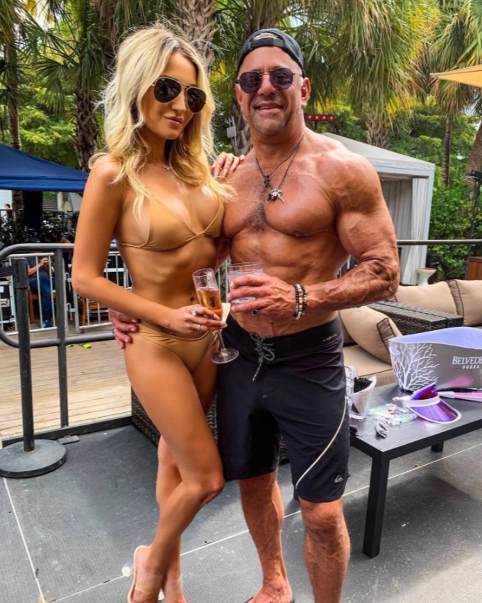 PHOTO Courtside Karen In A Bikini With Her 65 Year Old Husband Having Some Drinks