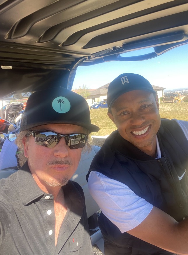 PHOTO David Spade Getting Golf Lessons From Tiger Woods In LA