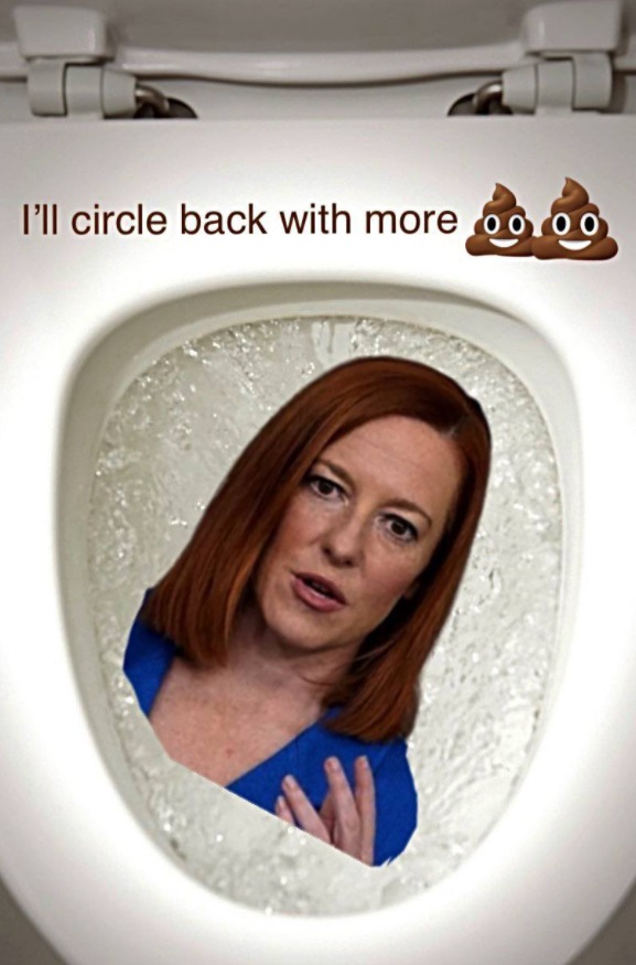 PHOTO I'll Circle Back With More Jen Psaki Toilet Meme