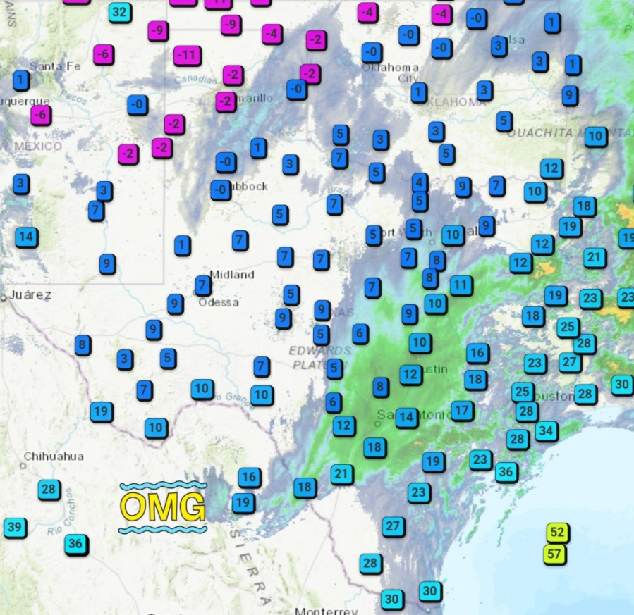 PHOTO Only One Texas City Galveston Is Above Freezing Monday Morning