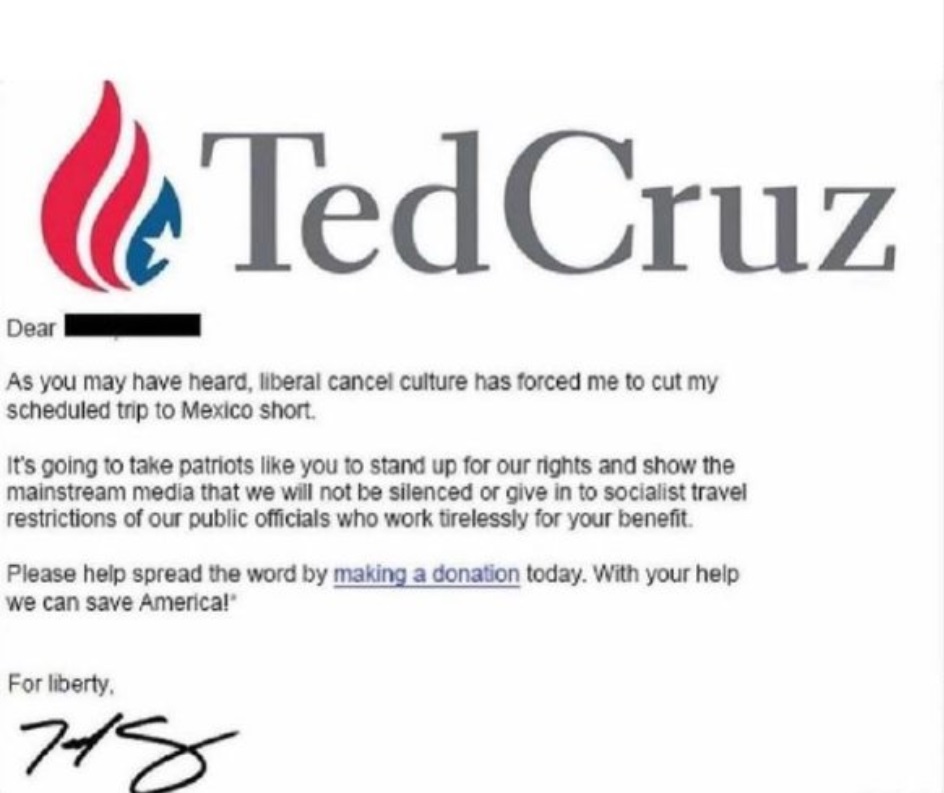 PHOTO Someone Made Fake Ted Cruz Fundraiser Raising Funds For Himself