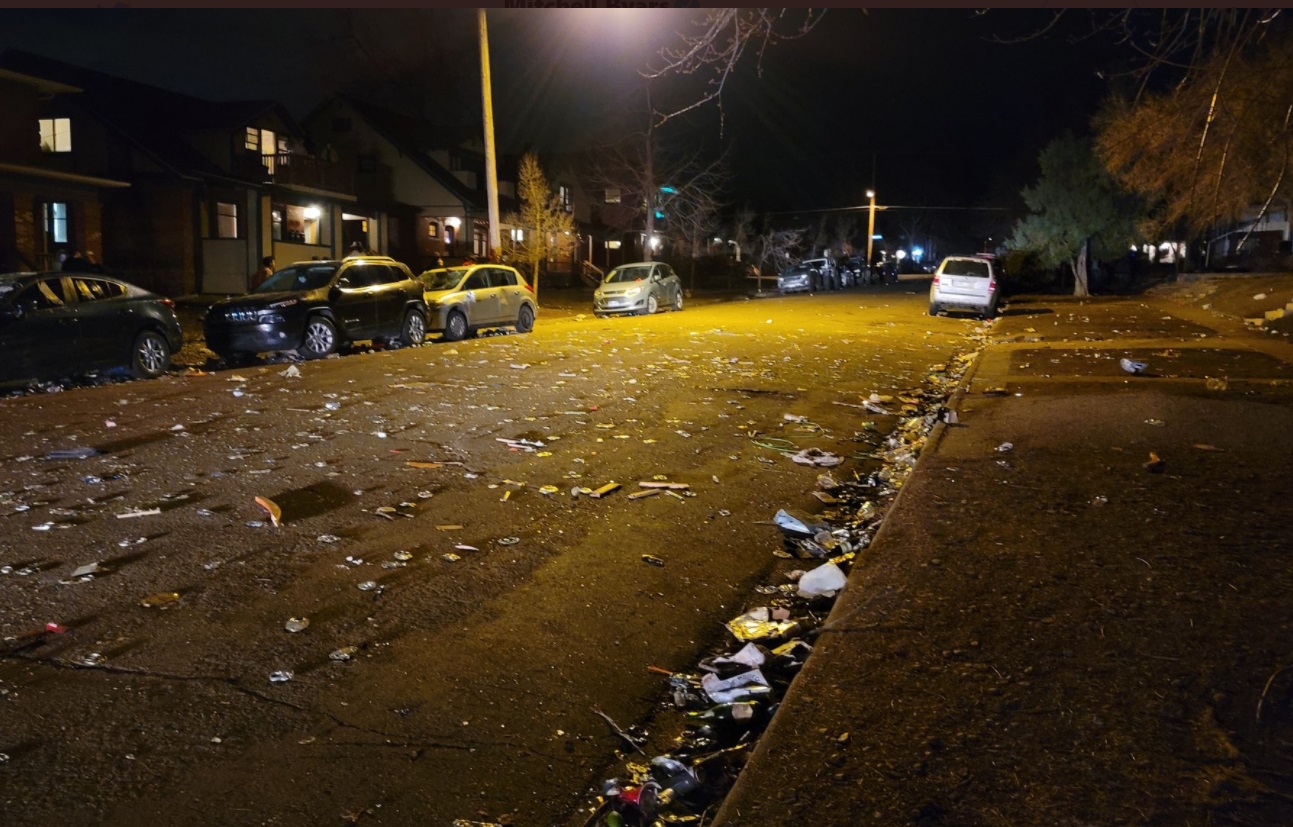 PHOTO CU Boulder Students Left Giant Mess In The Streets From Party