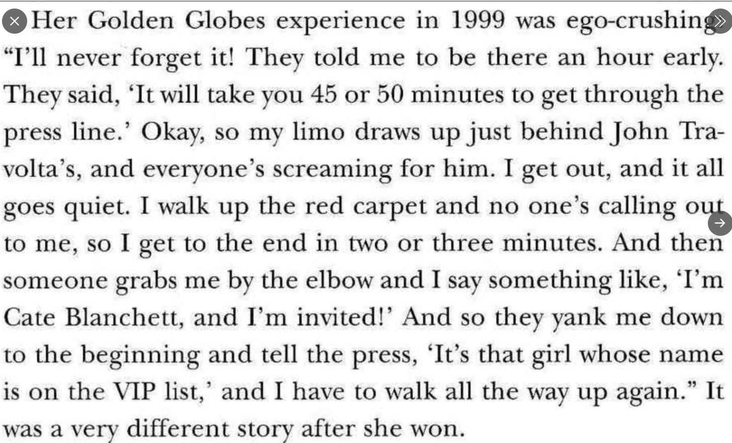 PHOTO Cate Blanchett Had To Do The Red Carpet Twice At The Golden Globes Because The Press Ignored Her