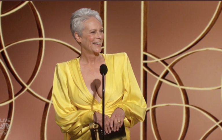 PHOTO Jamie Lee Curtis Showing Too Much Skin At Golden Globes