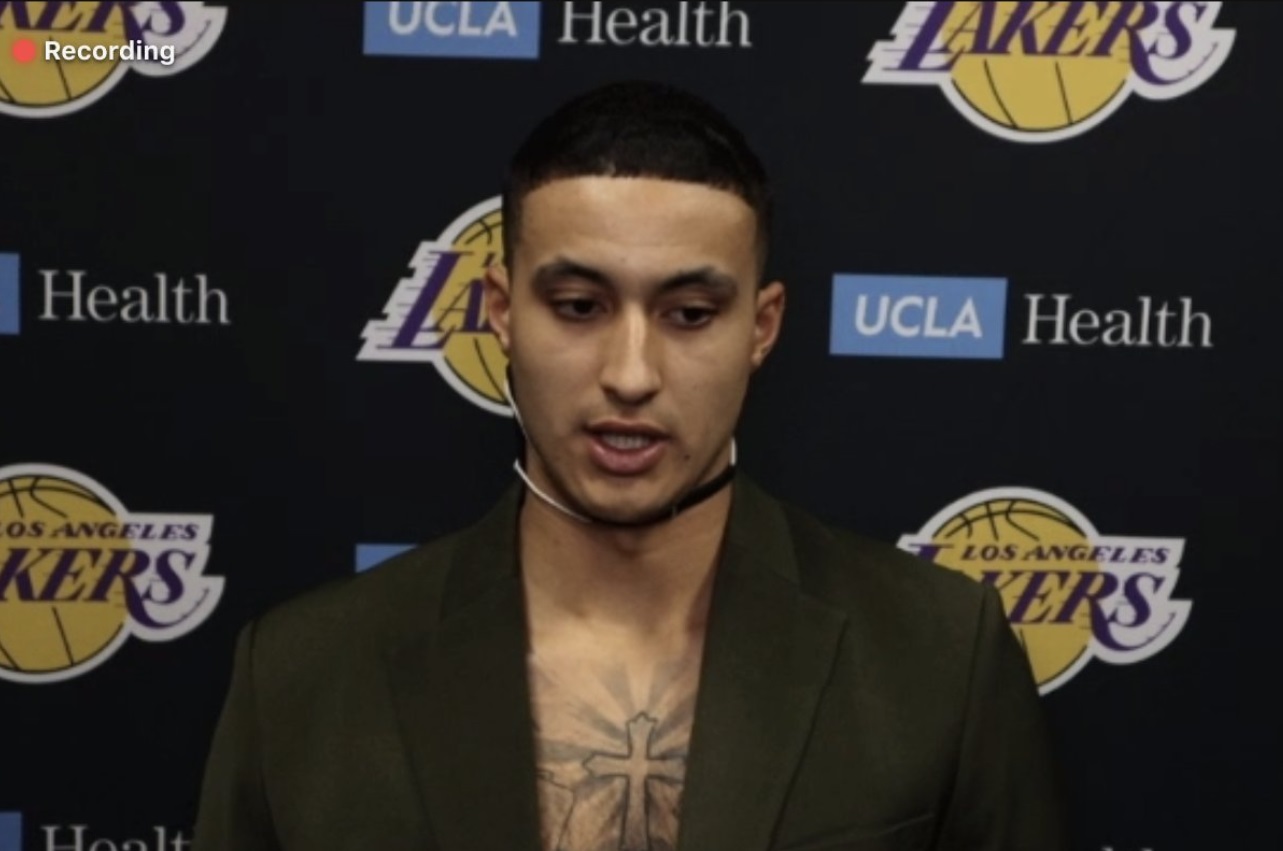 PHOTO Kyle Kuzma Wearing Suit That Exposes His Chest