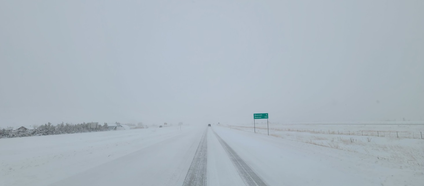 PHOTO Of Road Conditions I-70 Approaching Denver From Limon