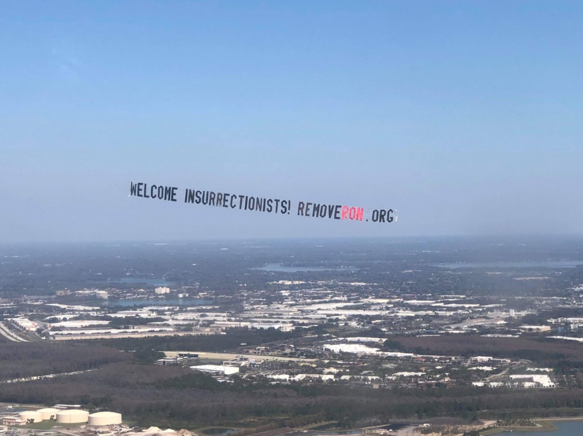 PHOTO Remove Ron DeSantis Banner Flying Over CPAC