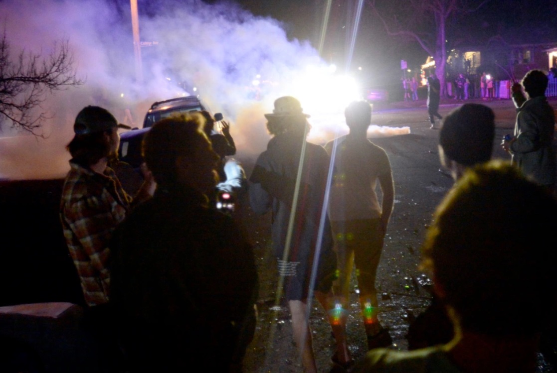 PHOTO Students At CU Boulder Party Setting Off Fireworks