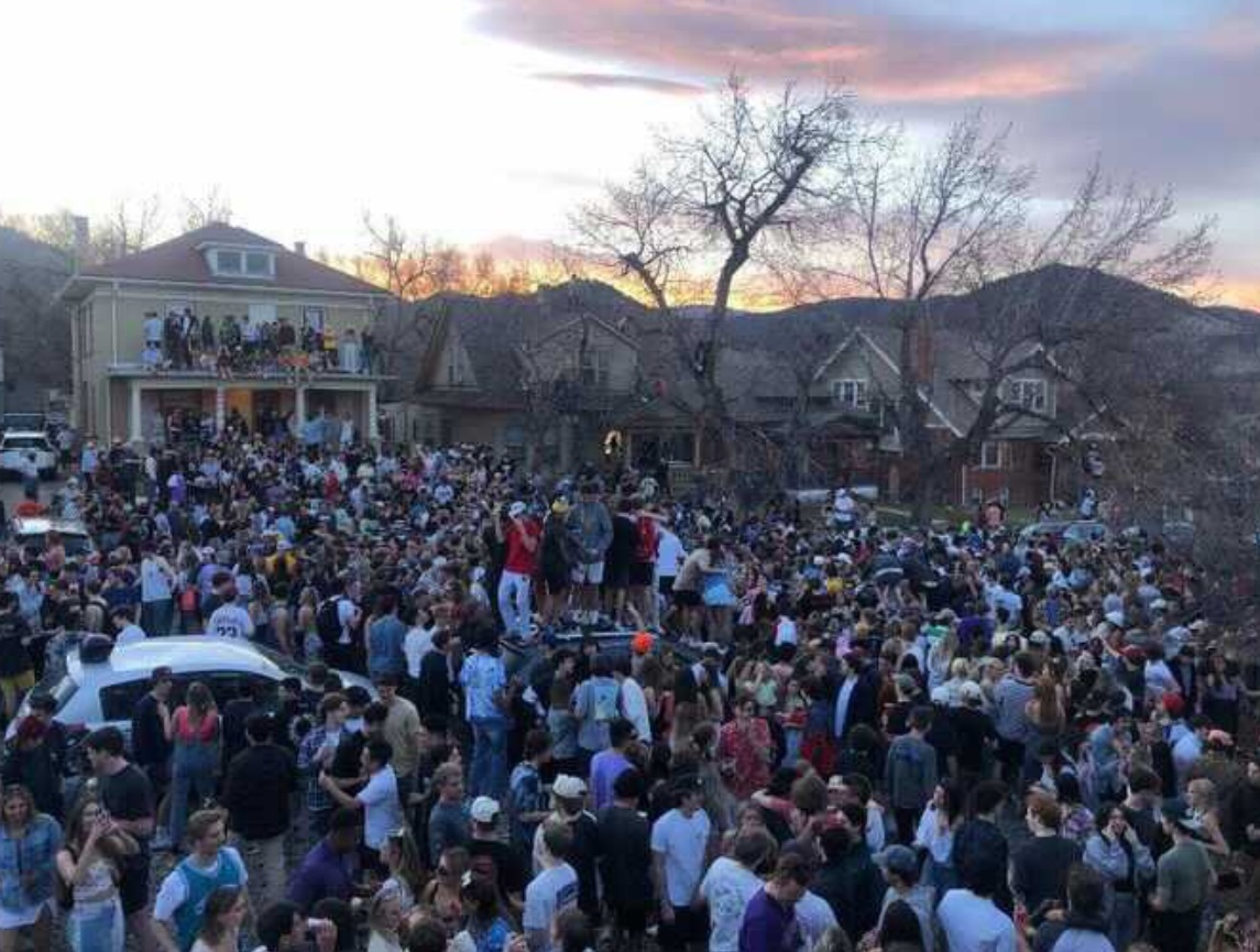 PHOTO View From When The CU Boulder College Party Started