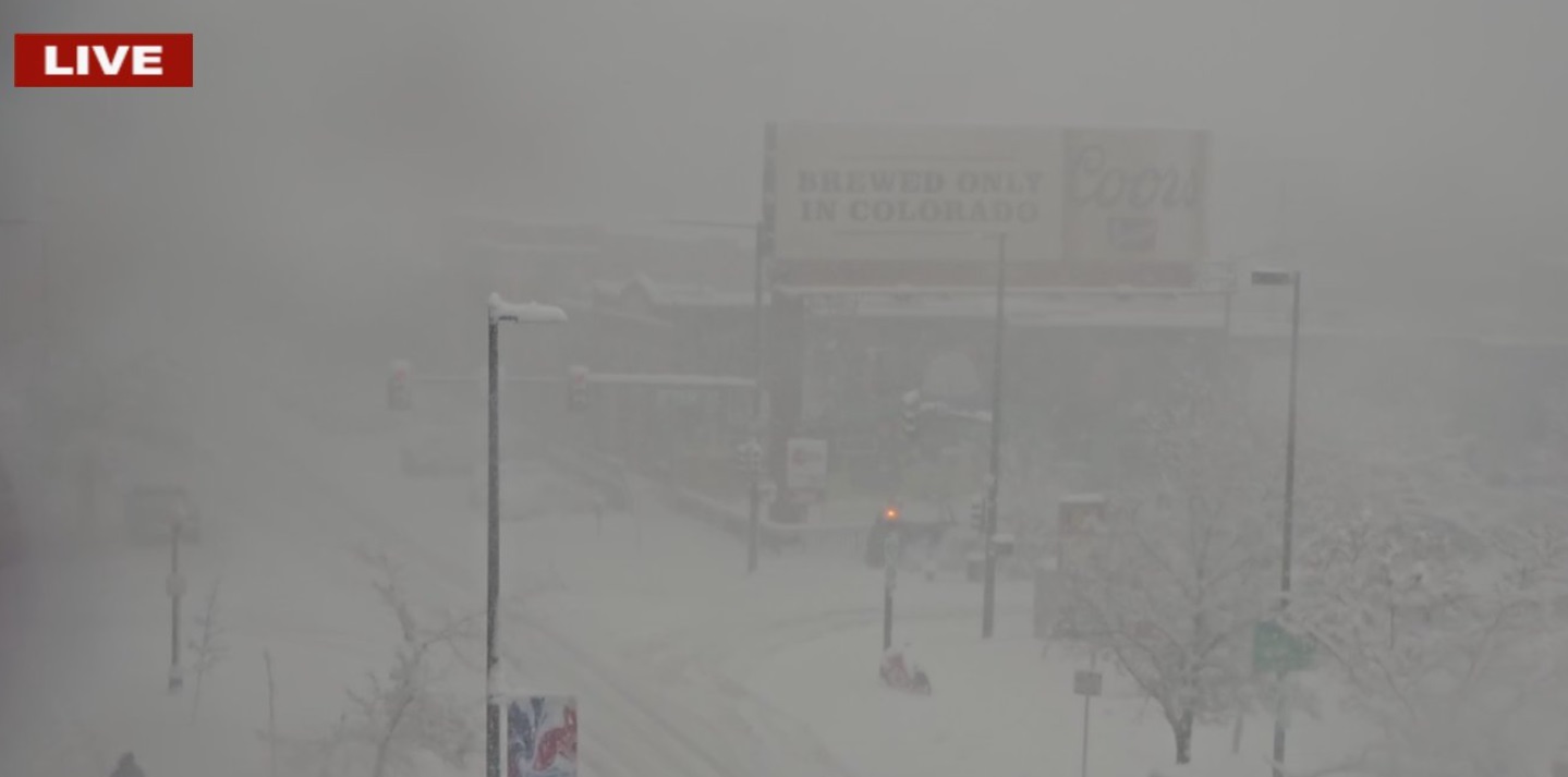 PHOTO Zero Visibility In Denver Mid Day As Sky Was Just Puking Snow