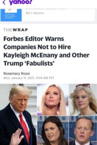 PHOTO High Profile Forbes Editor Wanted Companies Not To Hire Kayleigh McEnany