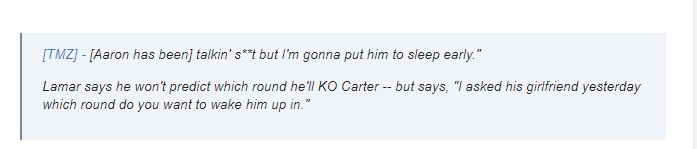 PHOTO Lamar Odom Asked Aaron Carter's Girlfriend What Round She Wanted Him To KO Carter