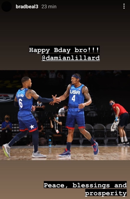 PHOTO Bradley Beal Wants To Play With Damian Lillard